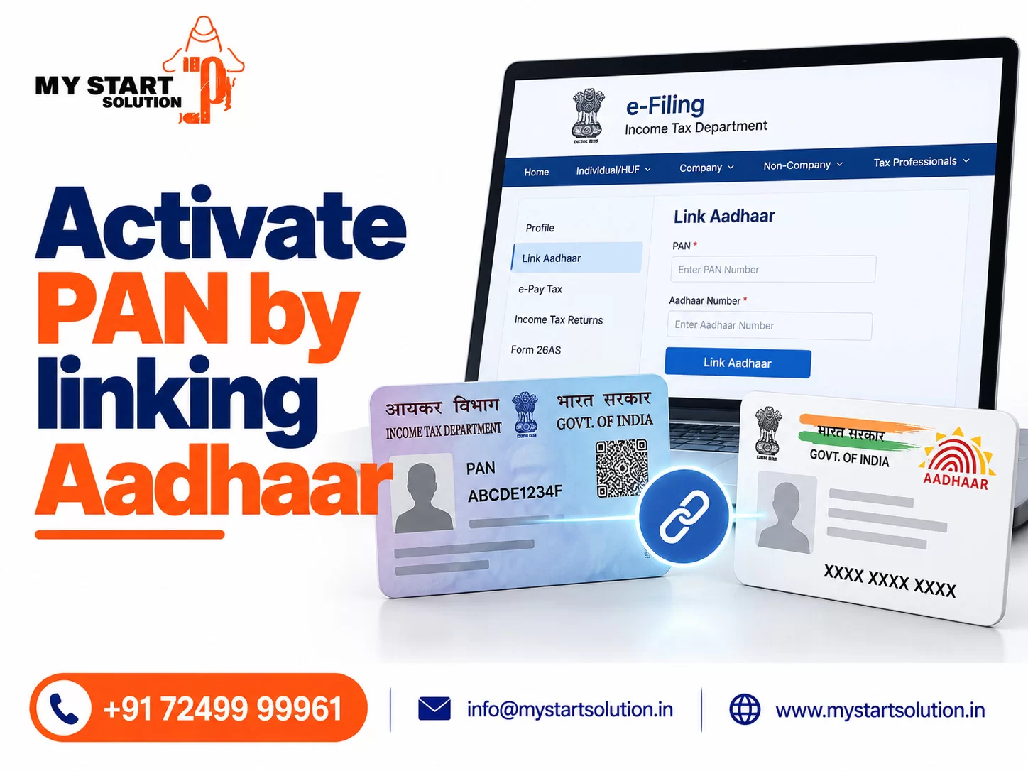 Activate PAN by linking Adhar