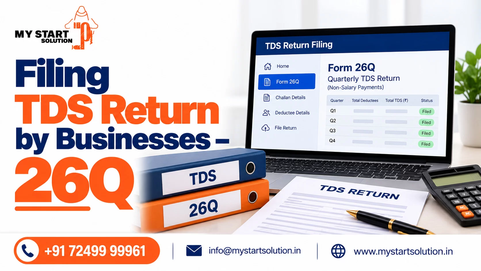 Filing TDS return by businesses 26Q